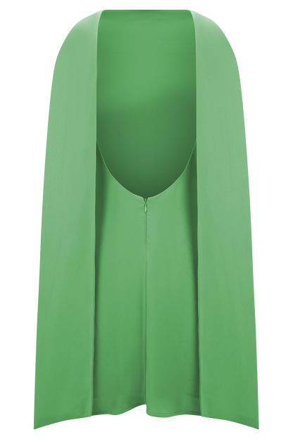 Robe mini drapée avec écharpe Wynter - Verte