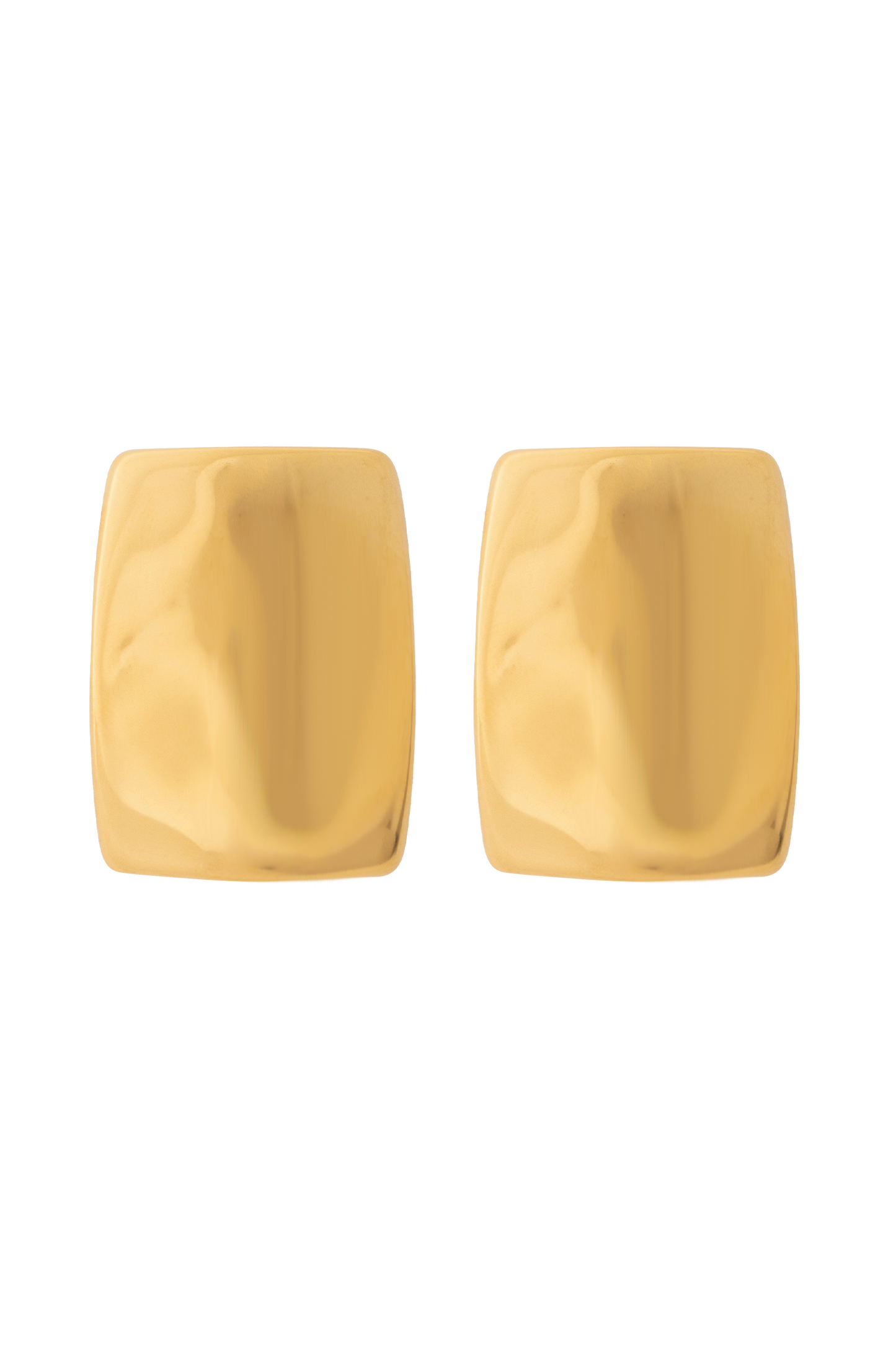 Boucles d'oreilles rectangulaires arrondies Georgia - Or