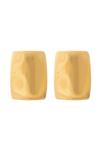 Boucles d'oreilles rectangulaires arrondies Georgia - Or