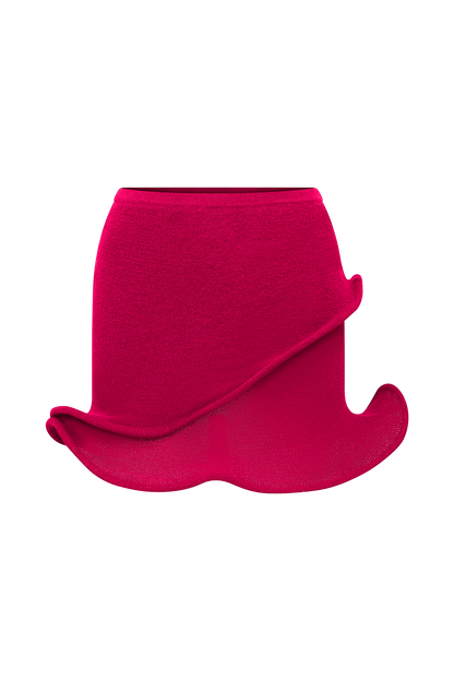 Jupe mini en tricot Haisley - Framboise