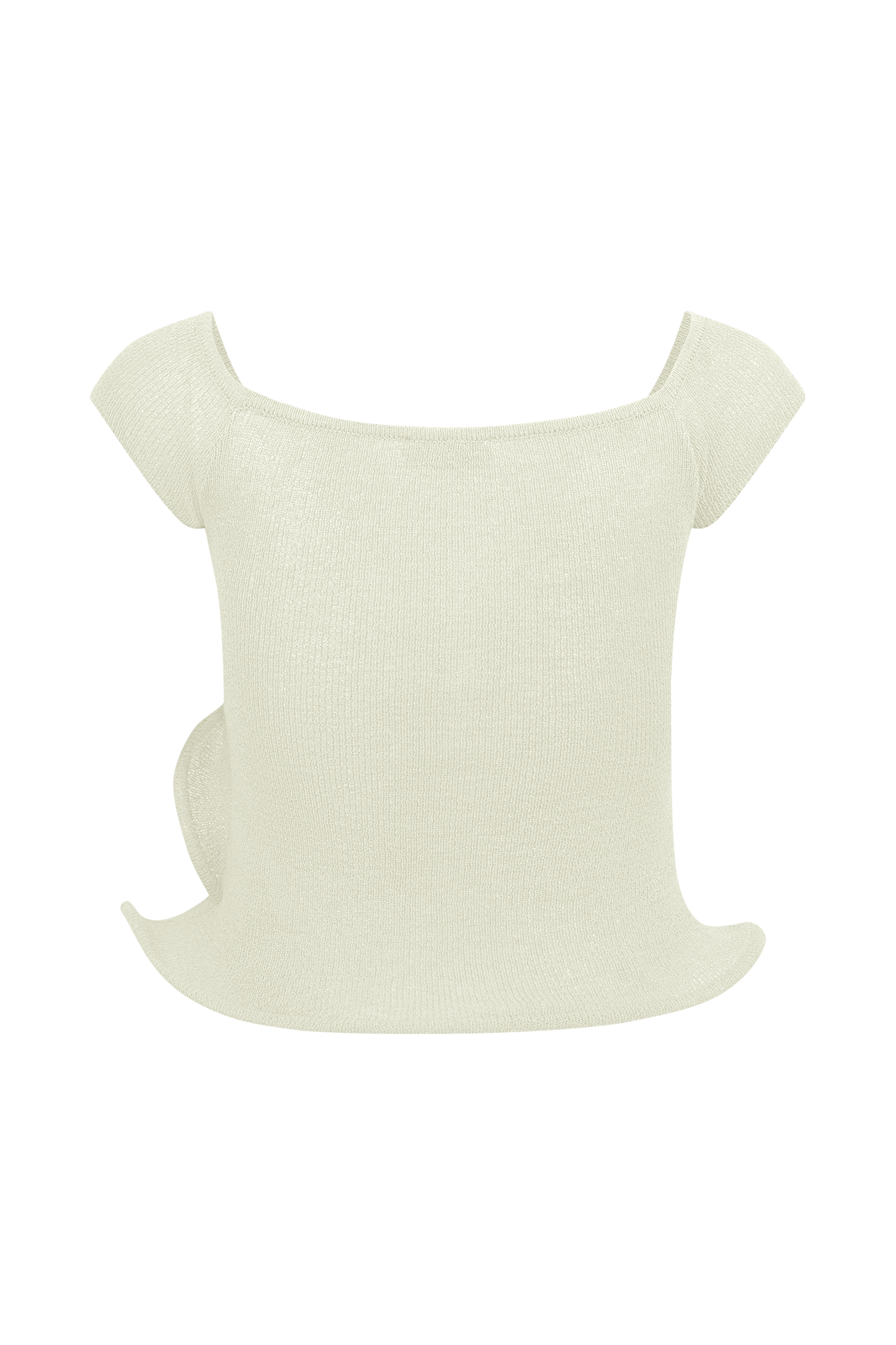 Haisley Haut en Tricot Décolleté Croisé - Ivoire