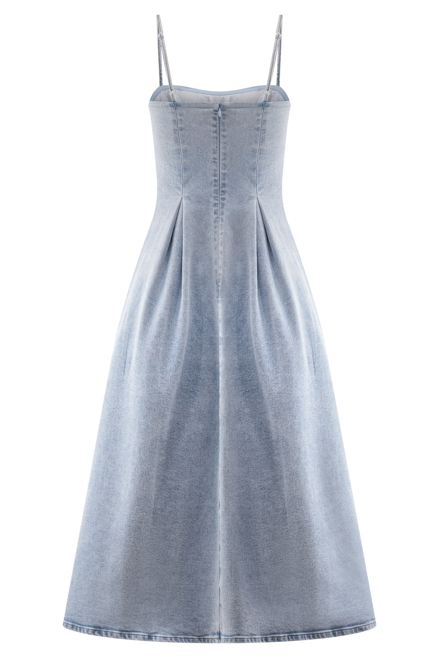 Harlyn Robe Midi en Jean - Bleu Clair