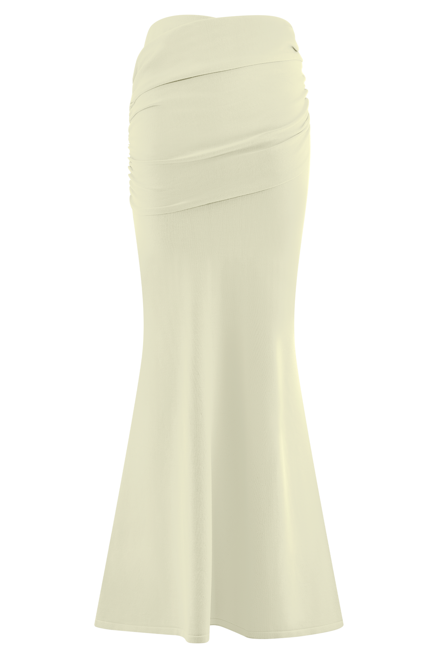 Jupe Maxi Tricot Plissée Irene - Ivoire