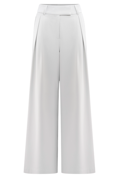 Pantalon large à plis Jameson - Sureau clair