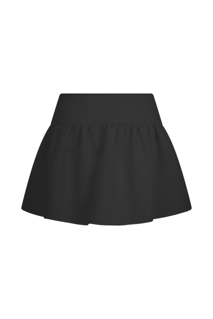 Mini-jupe-short à volants Jennie - Noir