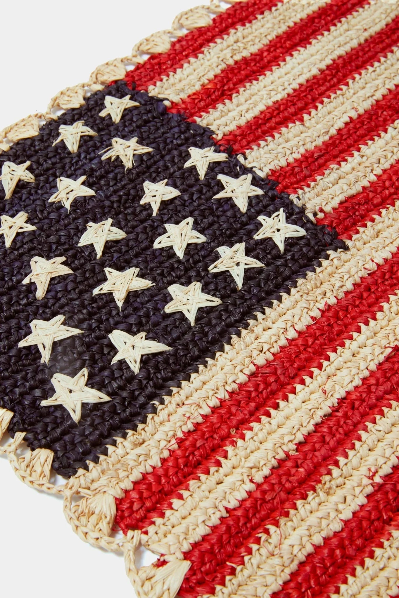 Sets de table Americana festonnés faits main - Lot de 4 - Motif élégant drapeau américain - Payton James X Tuckernuck