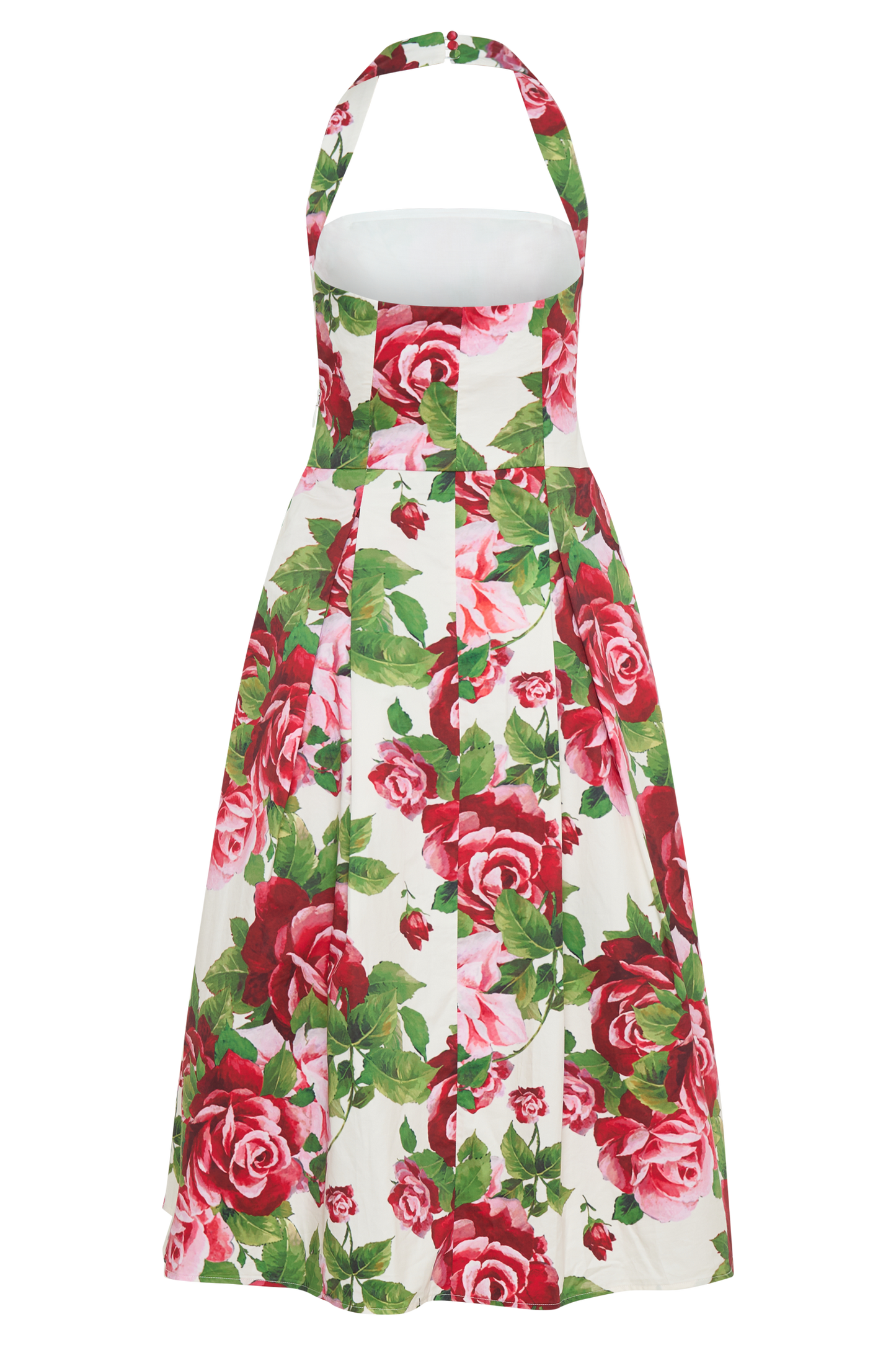 Juana Robe Midi à Bretelles - Imprimé Rose Sonia