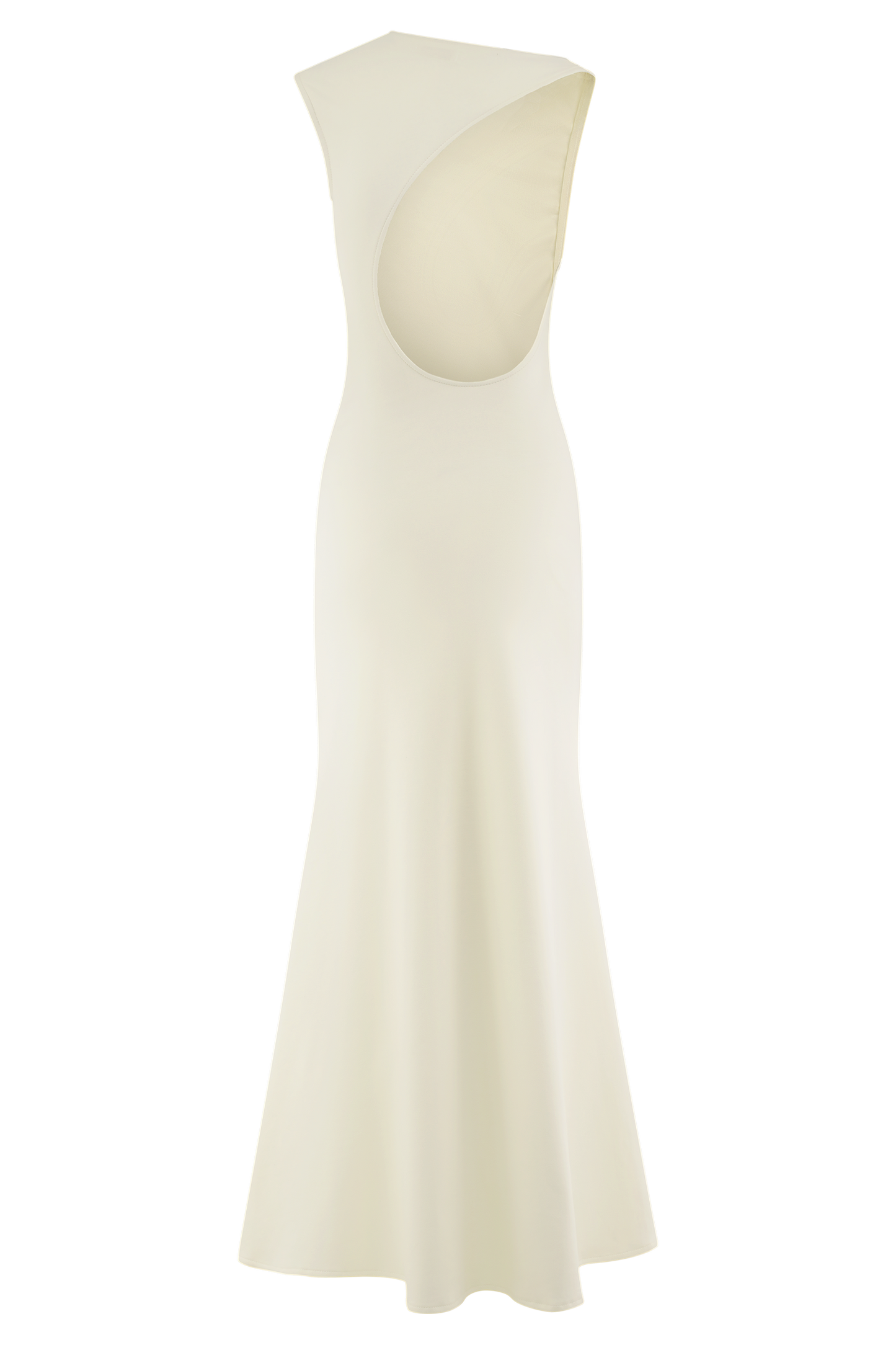 Robe longue en jersey scuba Katerina avec découpes - Ivoire