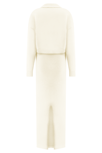 Robe Maxi Tricot Kingston - Ivoire