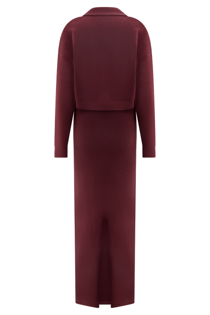 Robe Maxi Tricot Kingston - Merlot