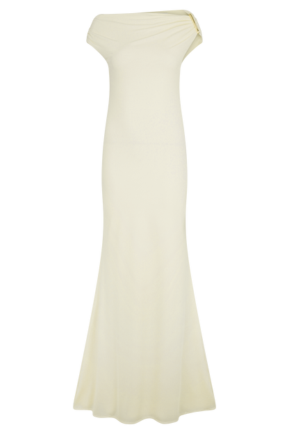 Robe Maxi Kinsley Slinky avec accessoires - Ivoire