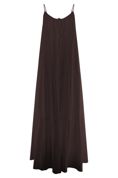 Top Lenny à nouer devant - Chocolat