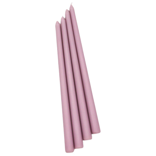 Bougie conique extra haute Hush couleur lilas (1 boîte de 25 bougies)