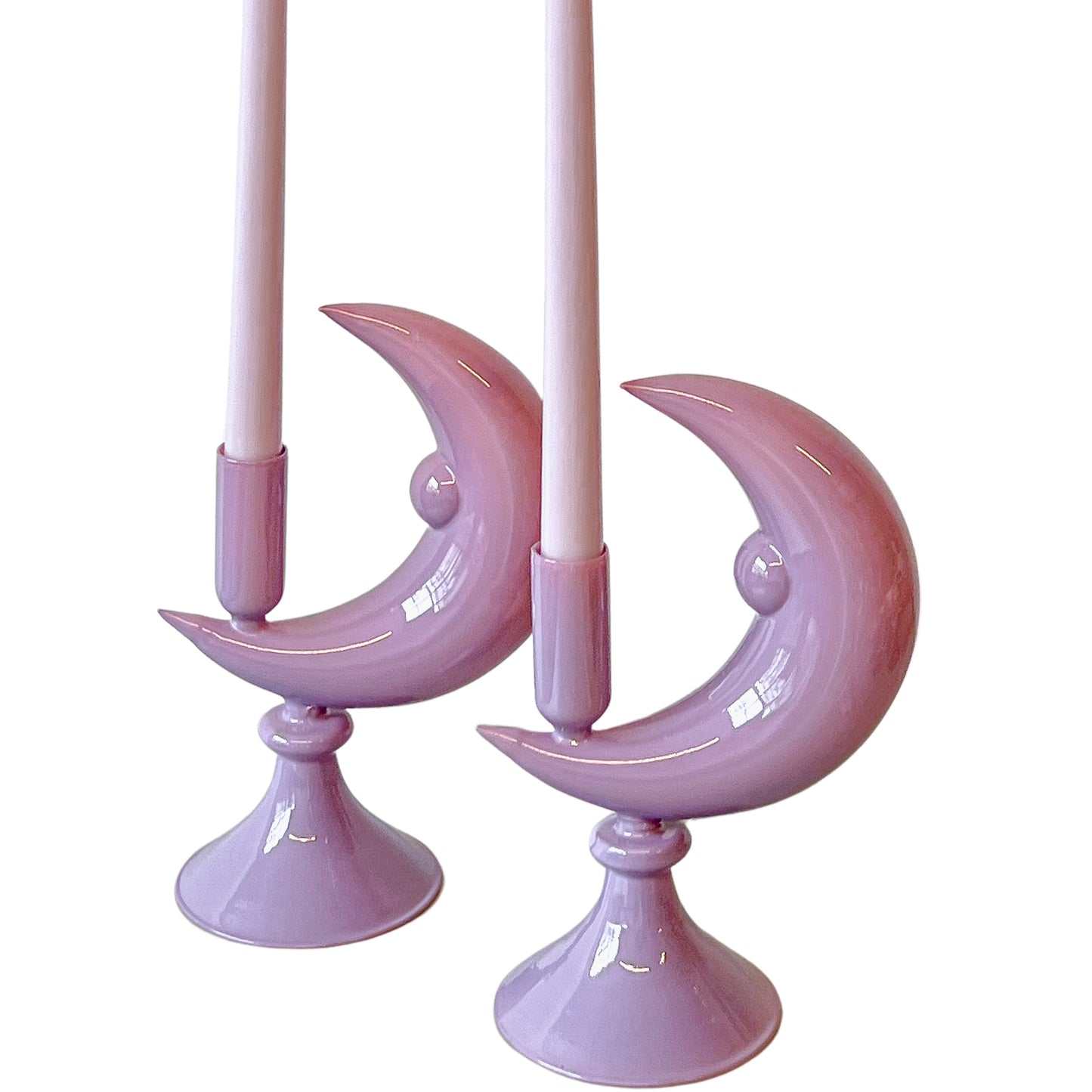 Bougie conique extra haute Hush couleur lilas (1 boîte de 25 bougies)