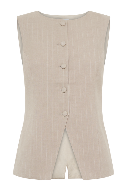 Gilet de tailleur Tracey - Rayures taupe