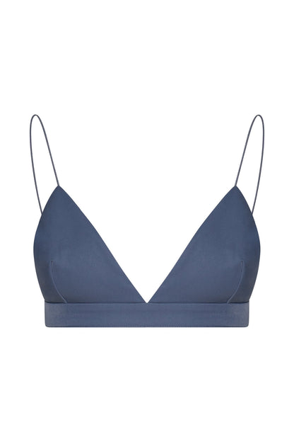 Cynthia Triangle Bralette - Bleu acier