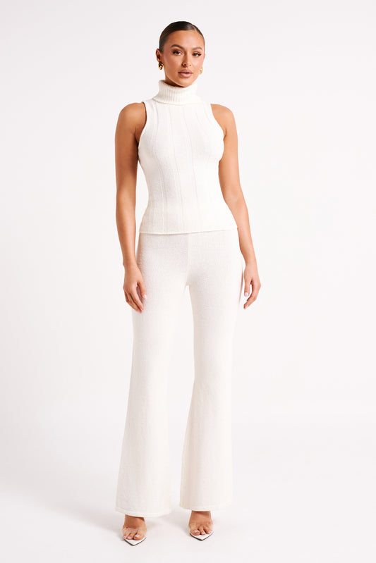 Pantalon en Tricot Angelina - Ivoire
