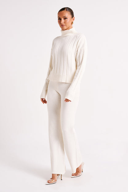Pantalon en Tricot Angelina - Ivoire
