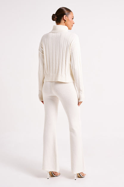 Pantalon en Tricot Angelina - Ivoire