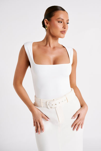 Haut long en nylon recyclé Linley - Blanc