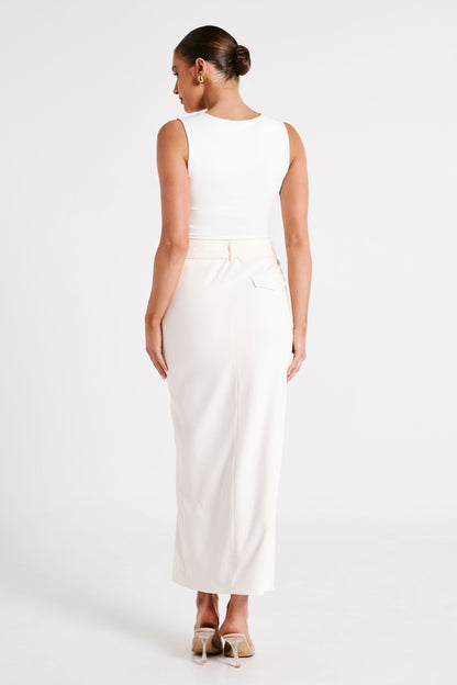 Haut long en nylon recyclé Linley - Blanc