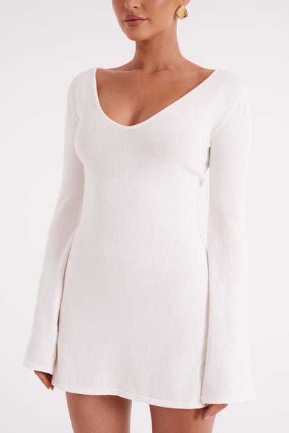 Mini-robe en tricot Jayda - Ivoire