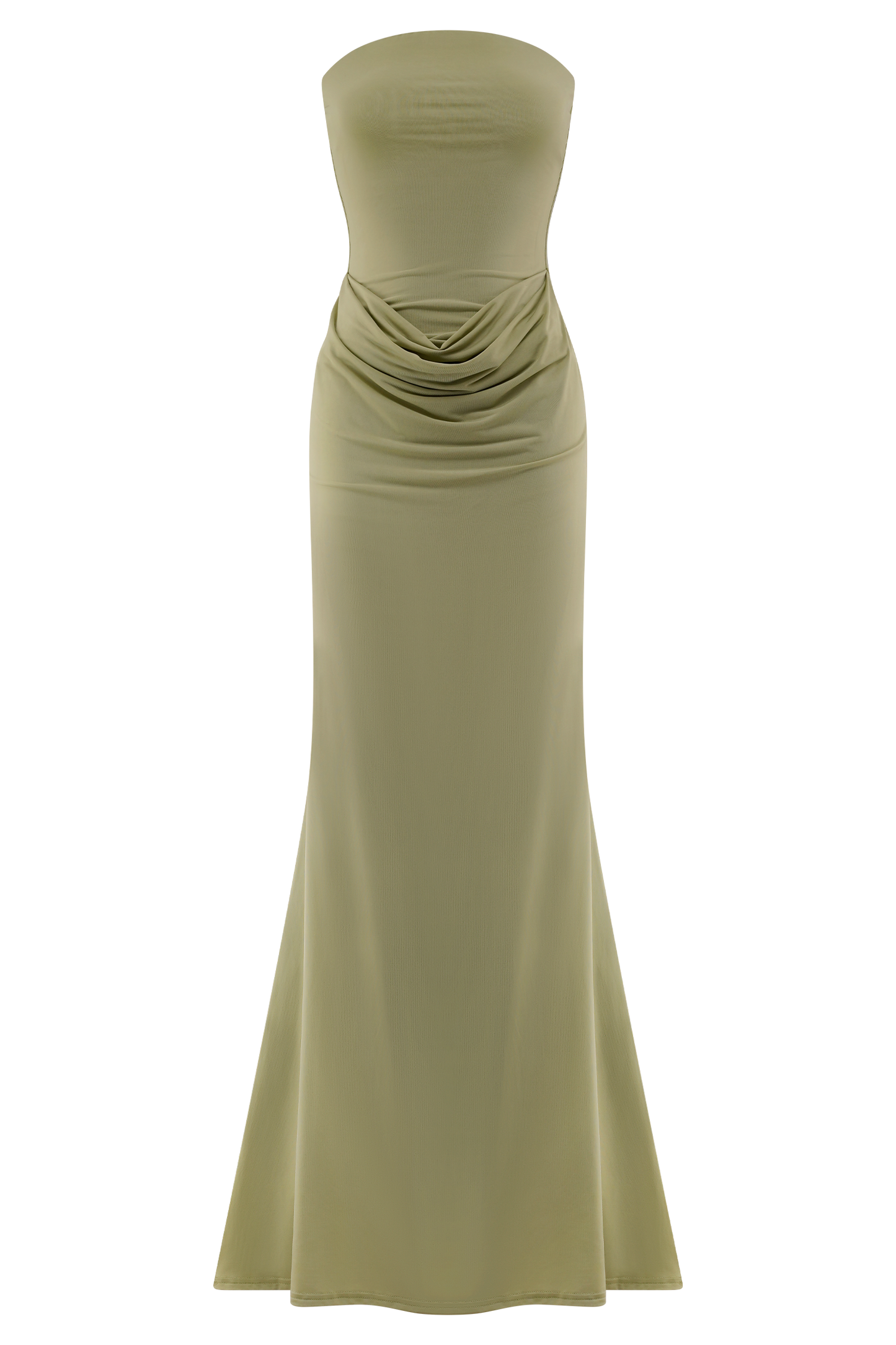 Robe Maxi Élastique Sans Bretelles Madison - SAGE