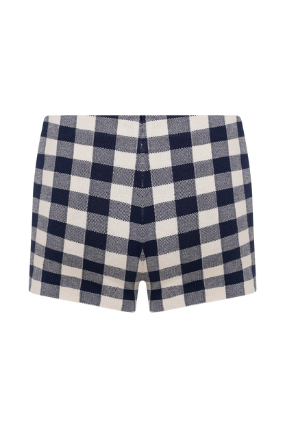 Short en tricot Marcie - Gingham marine