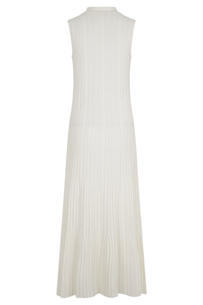 Robe mi-longue en jersey sans manches Margie - Blanc
