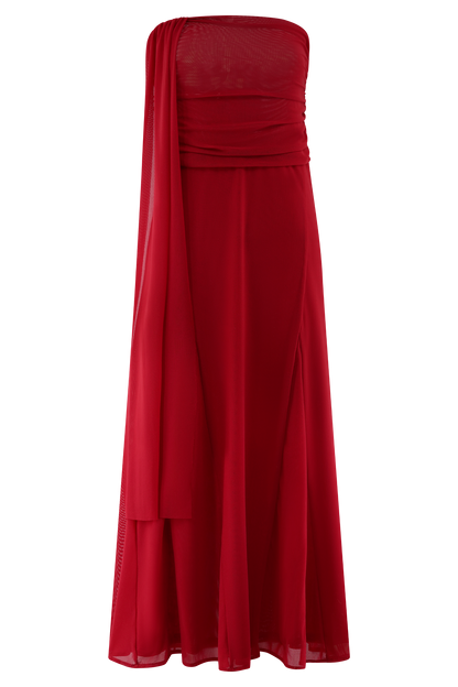 Jupe Maxi en Maille Arna - Rubis