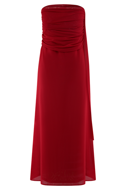 Jupe Maxi en Maille Arna - Rubis