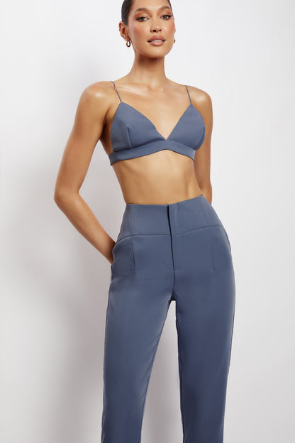 Cynthia Triangle Bralette - Bleu acier