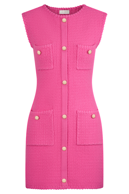Mini-robe en tricot Mia - Rose