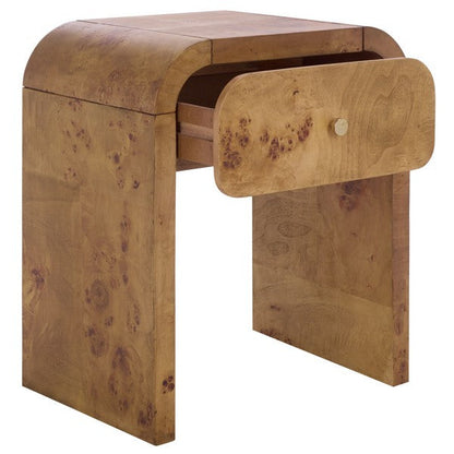 Table de chevet Hinata en bois naturel