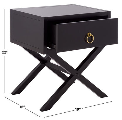 Table de chevet Sadie Wood en noir 