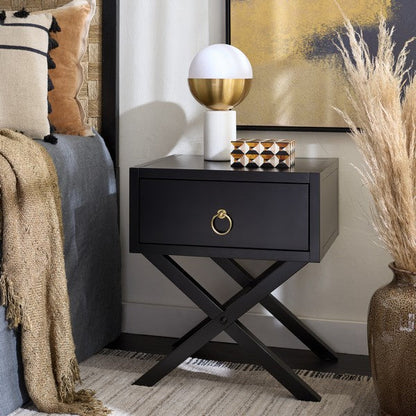 Table de chevet Sadie Wood en noir 