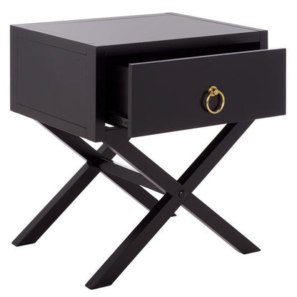 Table de chevet Sadie Wood en noir 