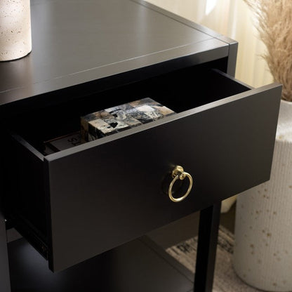Table de chevet Sadie Wood en noir
