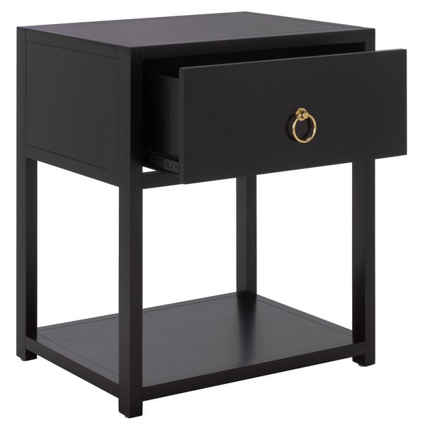 Table de chevet Sadie Wood en noir