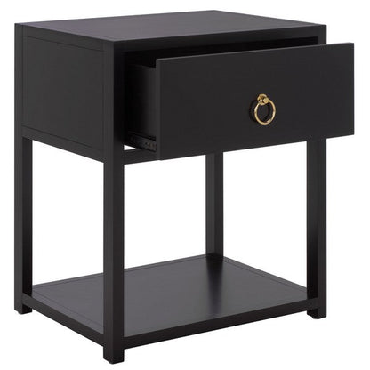 Table de chevet Sadie Wood en noir