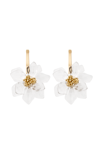 Boucles d'oreilles en forme de fleur en acrylique Naomi - Or