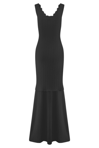 Robe Maxi Décolletée Natalie - Noir