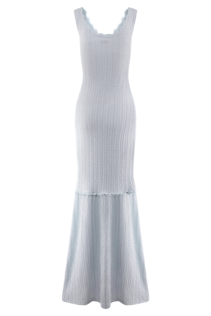 Robe Maxi à épaules dénudées Natalie - Bleu ciel