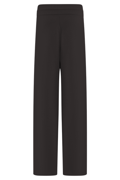 Pantalon large en tricot Natalya - Chocolat noir