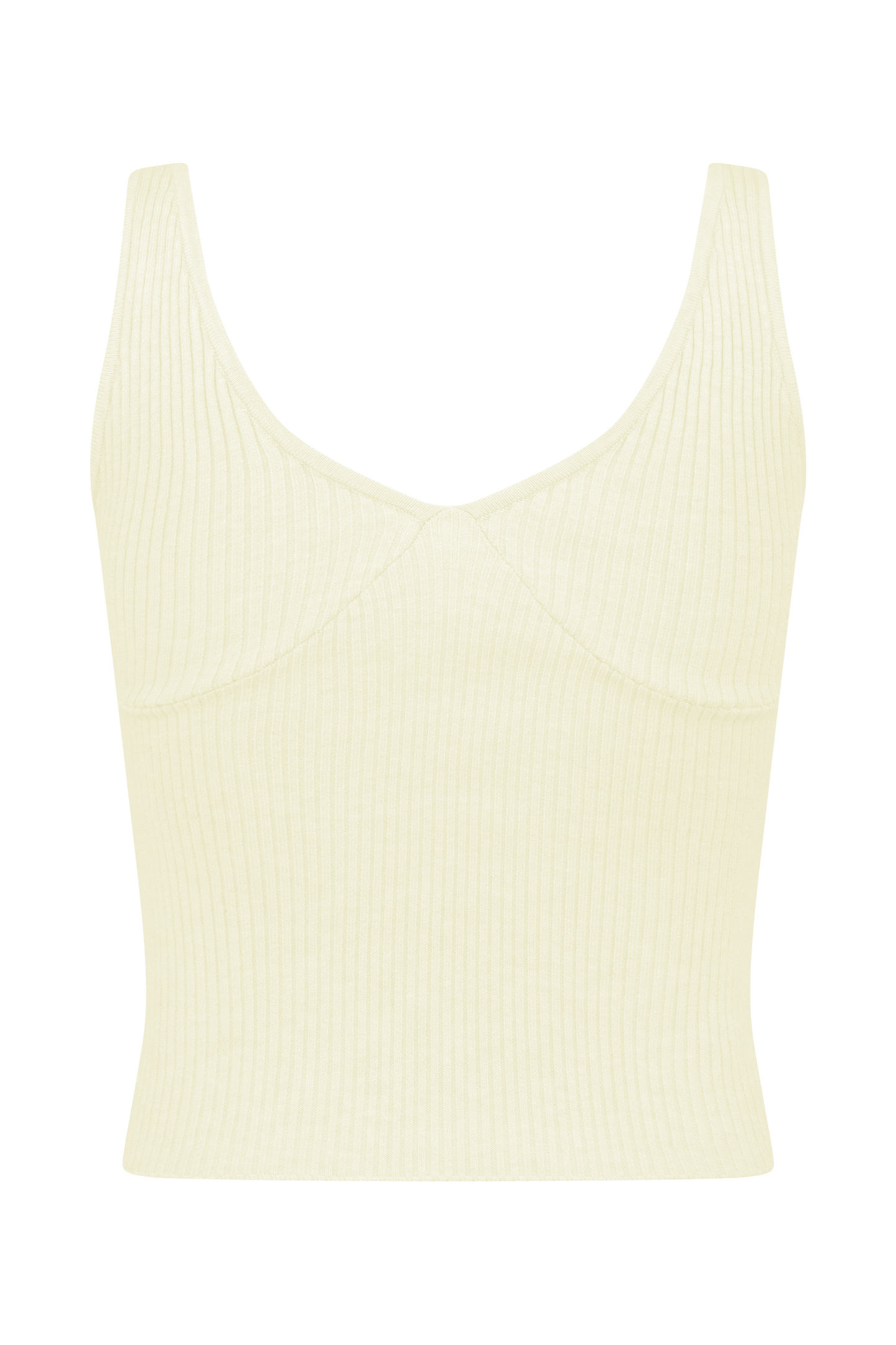 Débardeur côtelé en tricot Natalya - Ivoire