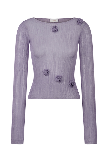 Top en tricot à manches longues Orianna Orchid - Orchid