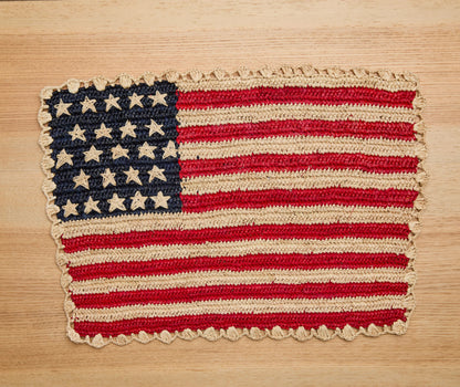 Sets de table Americana festonnés faits main - Lot de 4 - Motif élégant drapeau américain - Payton James X Tuckernuck