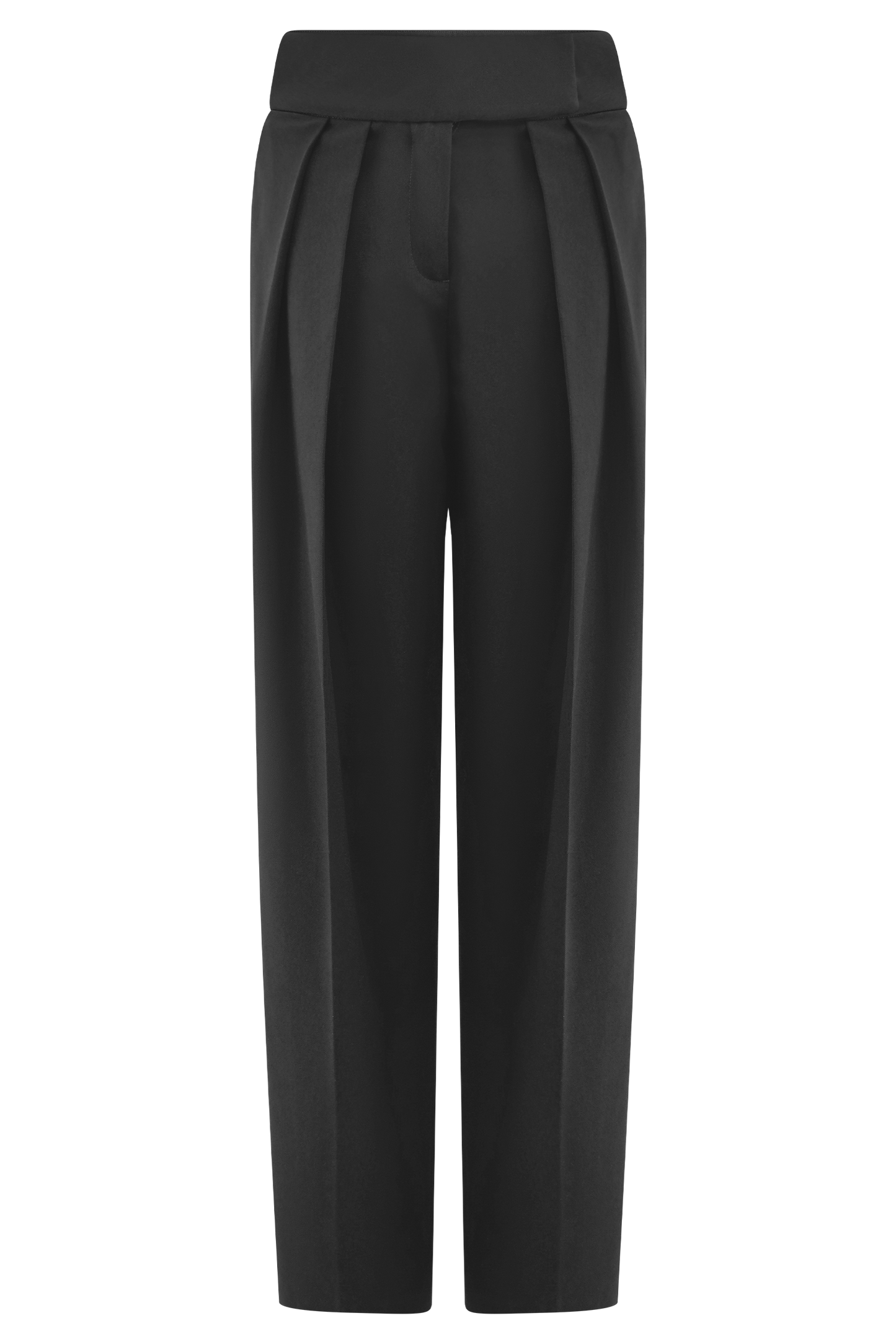 Pantalon à taille haute et plis Penelope - Noir