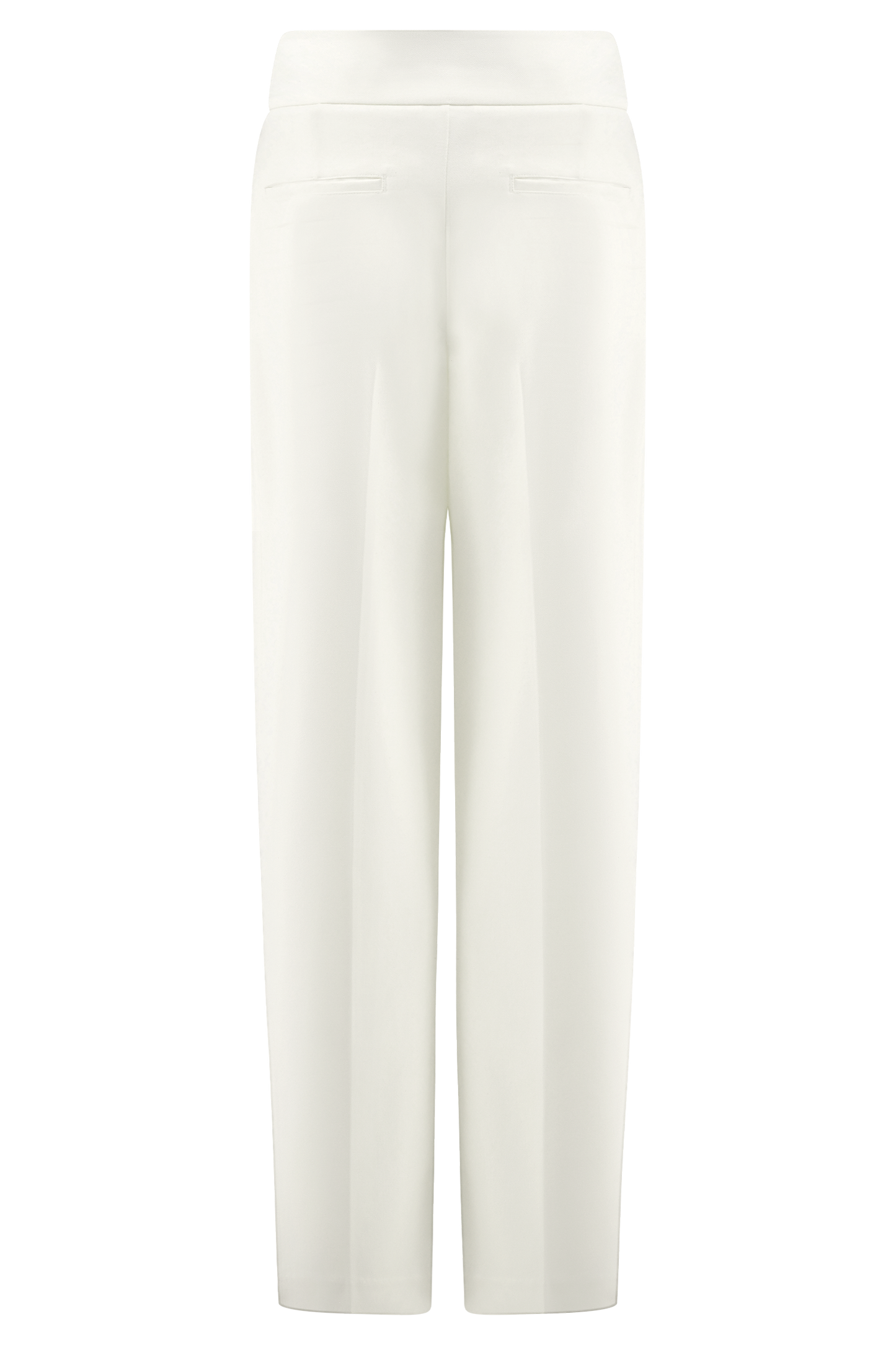 Pantalon à taille haute et plis Penelope - Ivoire