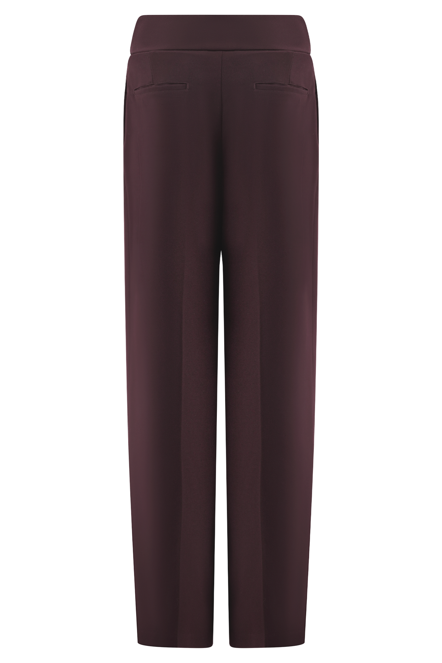 Pantalon à taille haute plissé Penelope - Chocolat